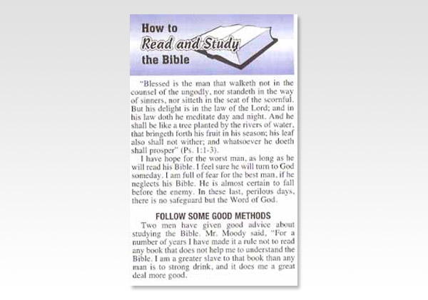 How to Read and Study the Bible