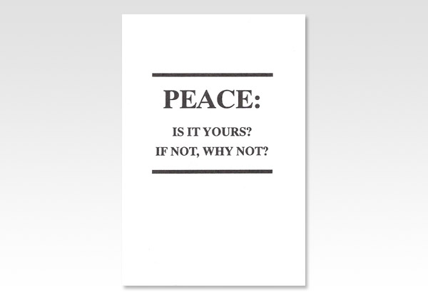 Peace Is it yours GC 668