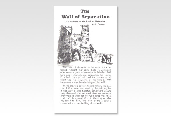 Wall of Separation CHB U70