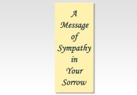 A Message of Sympathy in Your Sorrow: Gospel Sympathy Card